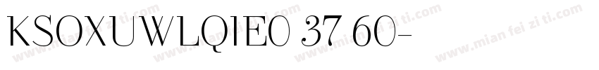 KSOXUWLQIE0 37 60字体转换